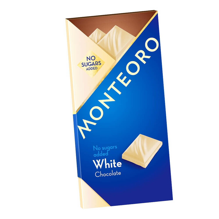 Weiße Schokolade ohne Zuckerzusatz Monteoro, 90 g, Sly Nutrition