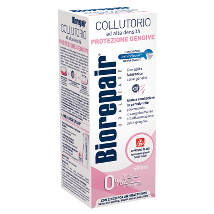 Biorepair oral care with antibacterial high density gum protection mouthwash 500 ml