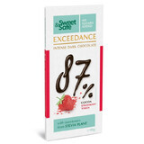 Dunkle Schokolade 87% mit Erdbeeren Sweet & Safe, 90 g, Sly Nutrition