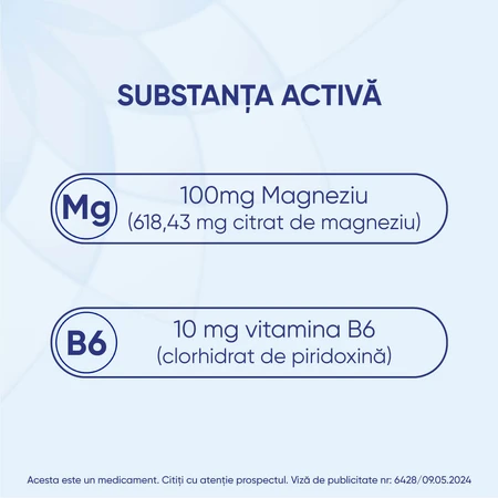 Magne B6 Premium, 100 mg/10 mg, 40 film-coated tablets, Sanofi