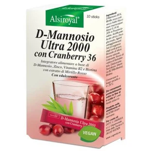 D mannosio ultra 2000 mirtillo rosso 10 bastoncini