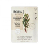 Feuchtigkeitsspendende Gesichtsmaske mit Teebaum, 1 Stück, iroha