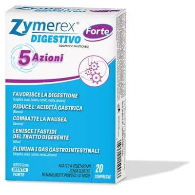 Zymerex digestive forte 5 Aktionen 20 Kautabletten