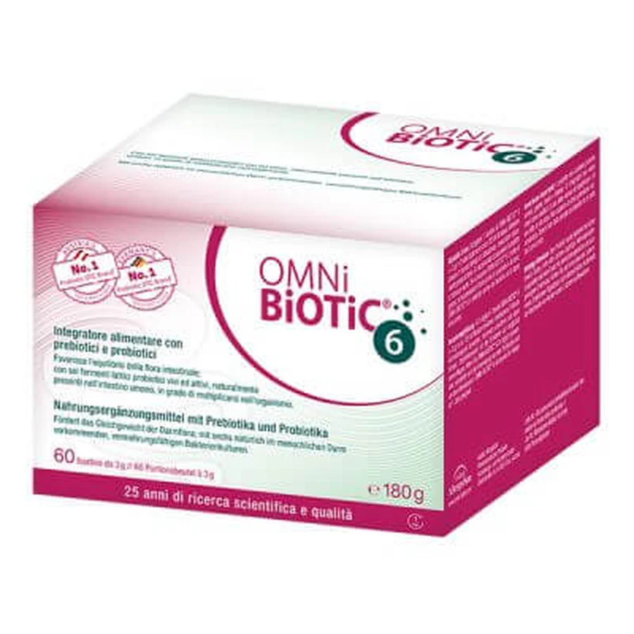 Omni biotic 6 pulbere 60 pliculețe de 3 g