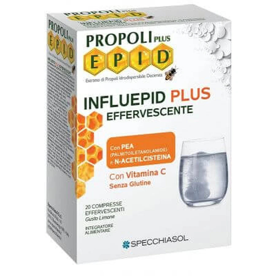 Influepid plus mazăre efervescentă 20 comprimate