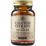 Kalziumzitrat mit Vitamin D3, 60 Tabletten, Solgar