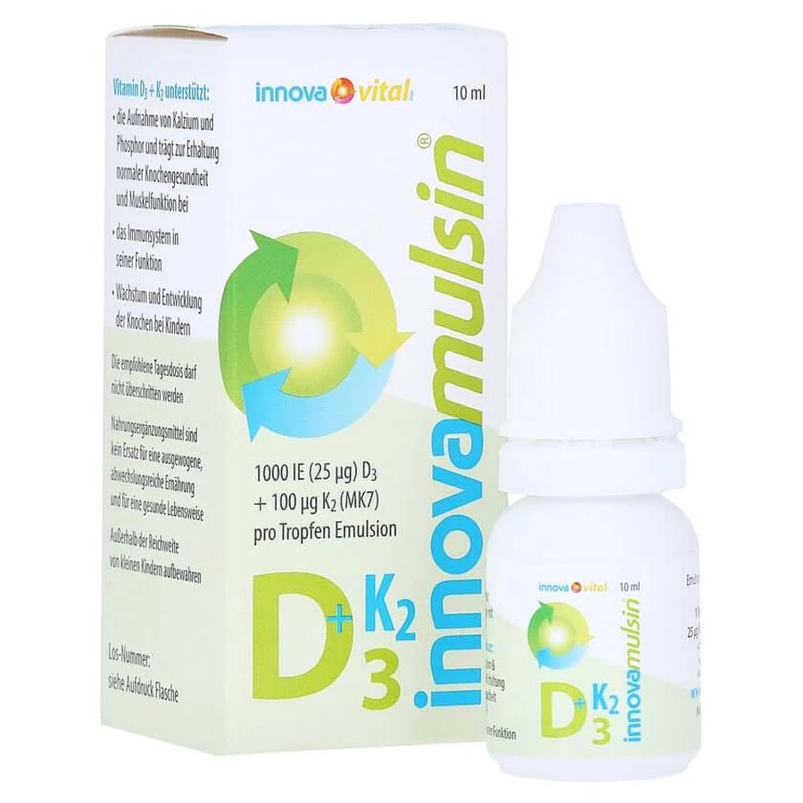 Innova Mulsin Vitamina D3+K2 Emulsie 10 ml