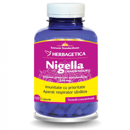 Nigella chimen negru, 120 capsule, Herbagetica