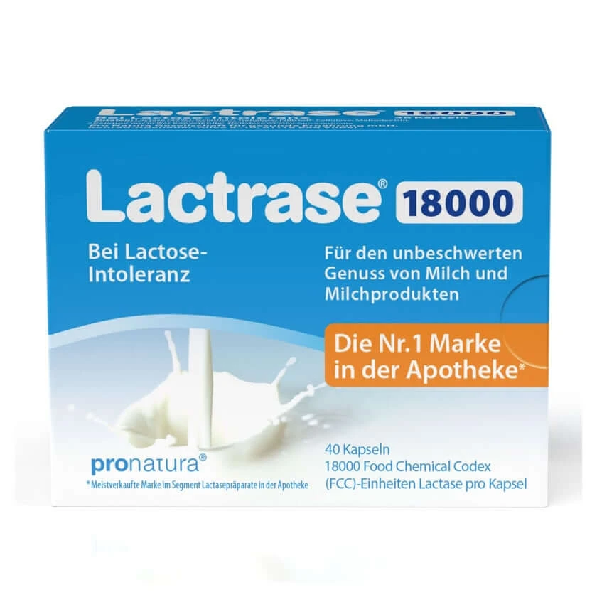 Lactrase 18,000 FCC Laktase Kapseln 40 St