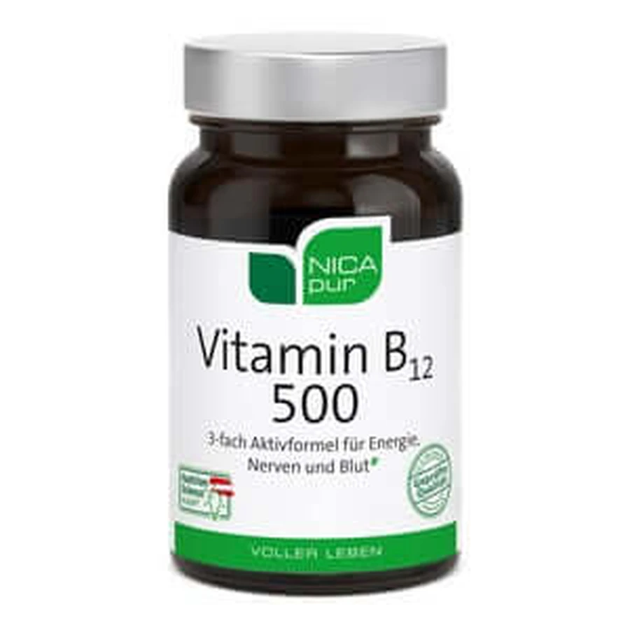 Nicapur Vitamina B12 500 Cápsulas 60 Cápsulas