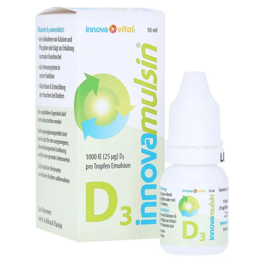 Innova Mulsin Emulsja z witaminą D3 10 ml: ceny i cechy