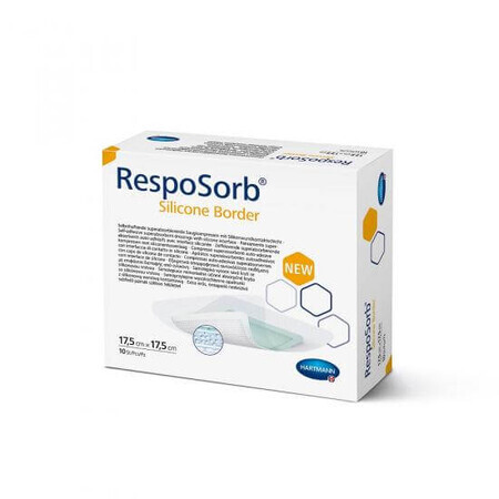 Pansament RespoSorb Silicone Border 17,5 x 17,5 cm, 10 bucati, Hartmann