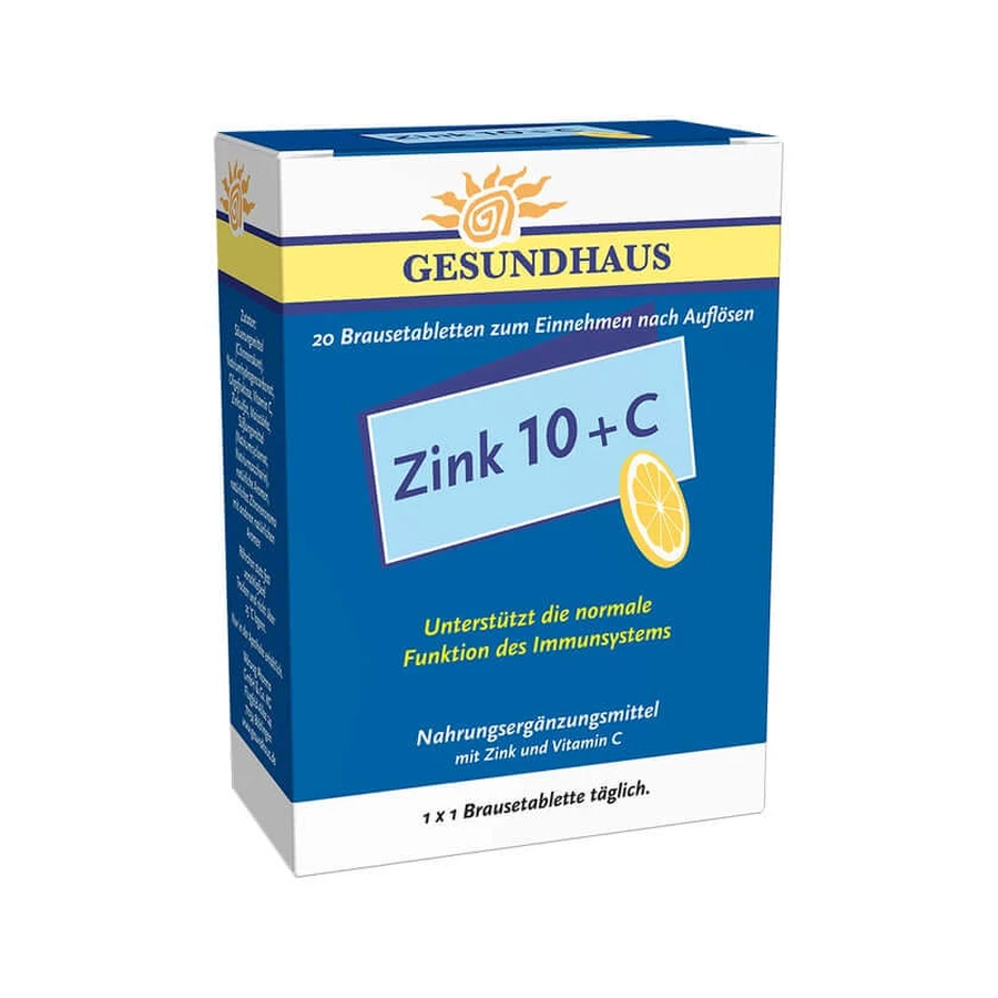 Zinc 10 + C Tablete efervescente 20 Capsule