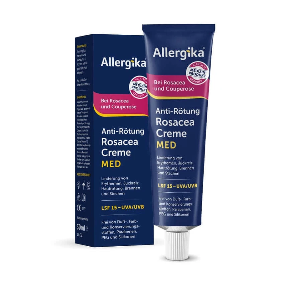 Allergika Cremă antiroșeață pentru rozacee MED SPF 15 30 ml