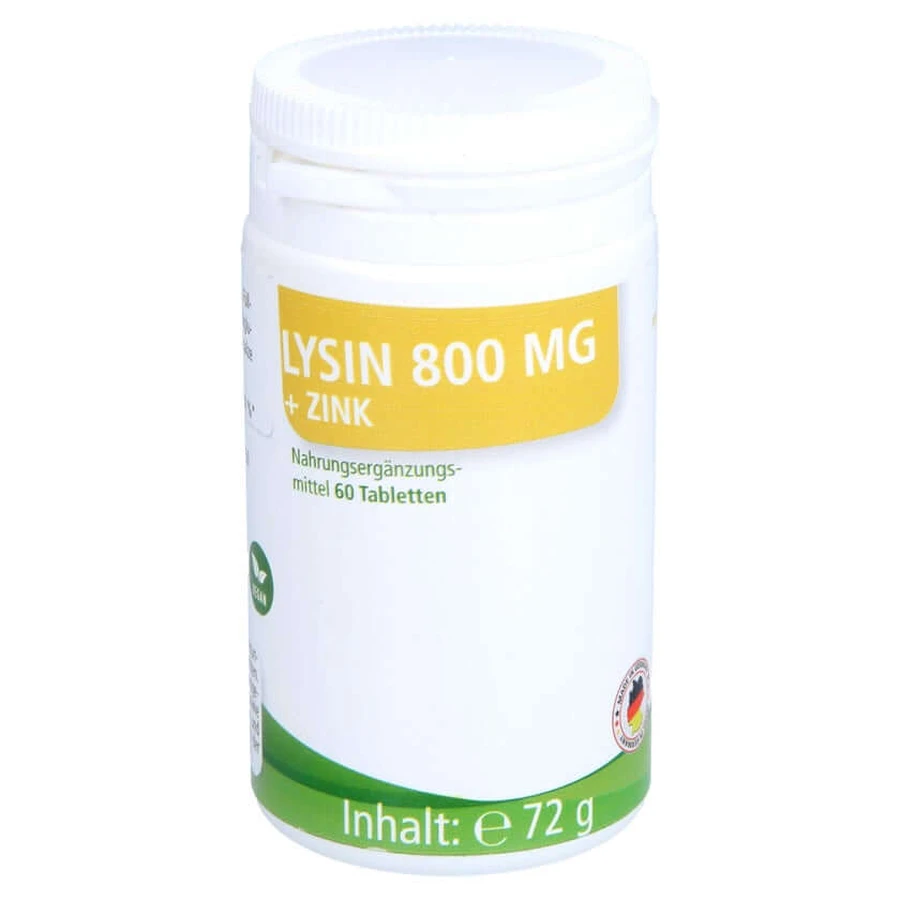 Lysine 800 Mg+zink tabletten 60 St
