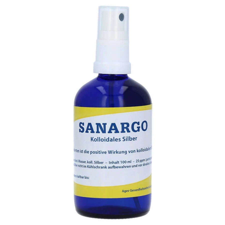 Sanargo Colloidal Silver Spray Sticlă 100 ml