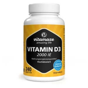 Vitamin D3 2.000 I.e. Vegetarisch Tabletten 240 St