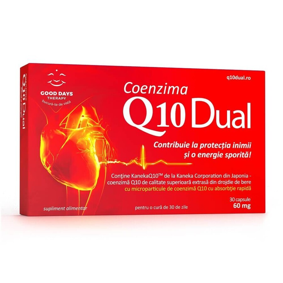 Coenzym Q10 Dual 60 mg, 30 Kapseln, Good Days Therapy