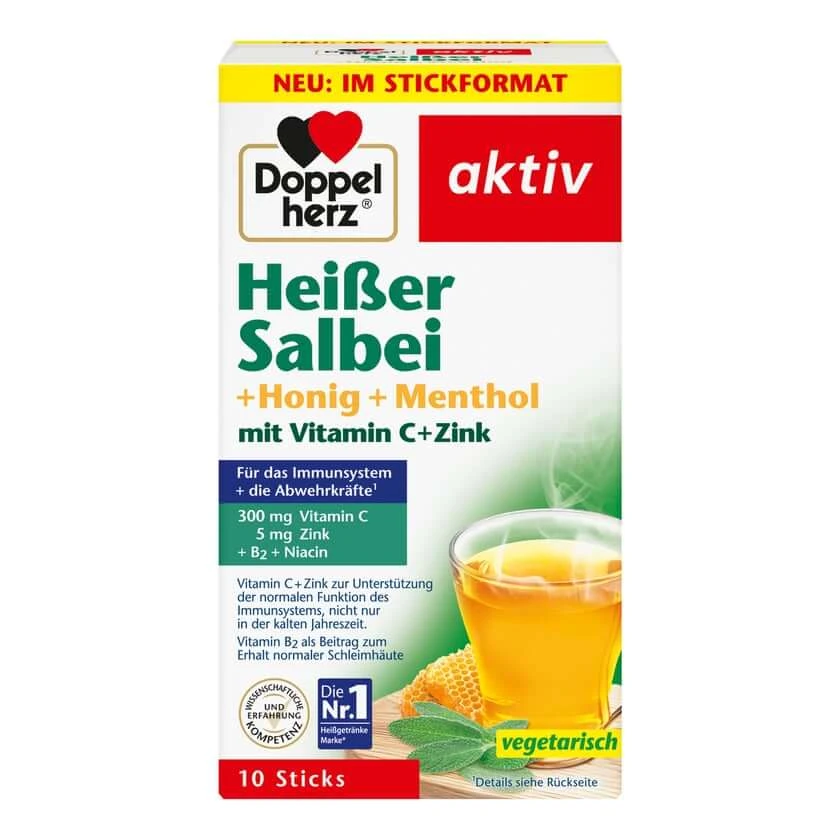 Doppelherz aktiv Heißer Salbei + Honig + Menthol 10 St
