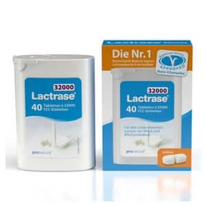 Lactrase 32.000 FCC Laktase Tabletten im Spender 40 St