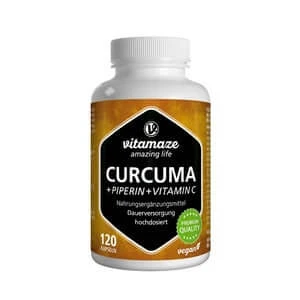 Vitamaze Curcuma + Piperin +Vitamin C vegan 120 St
