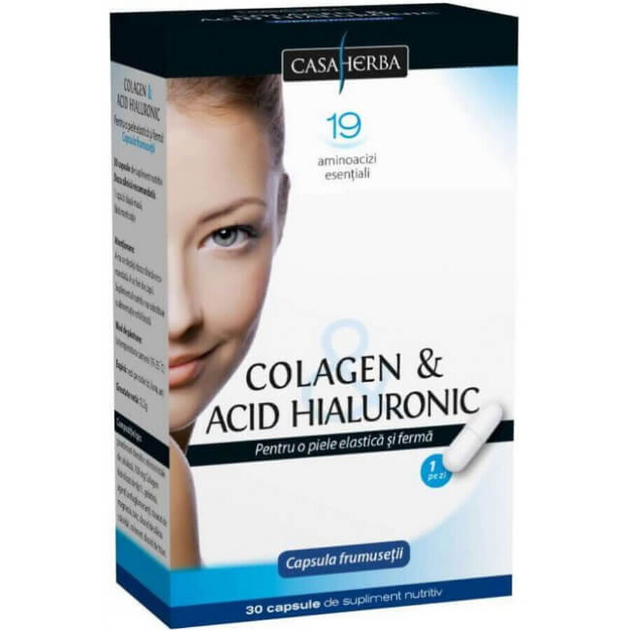 Collagen with Hyaluronic Acid, 30 capsules, Casa Herba