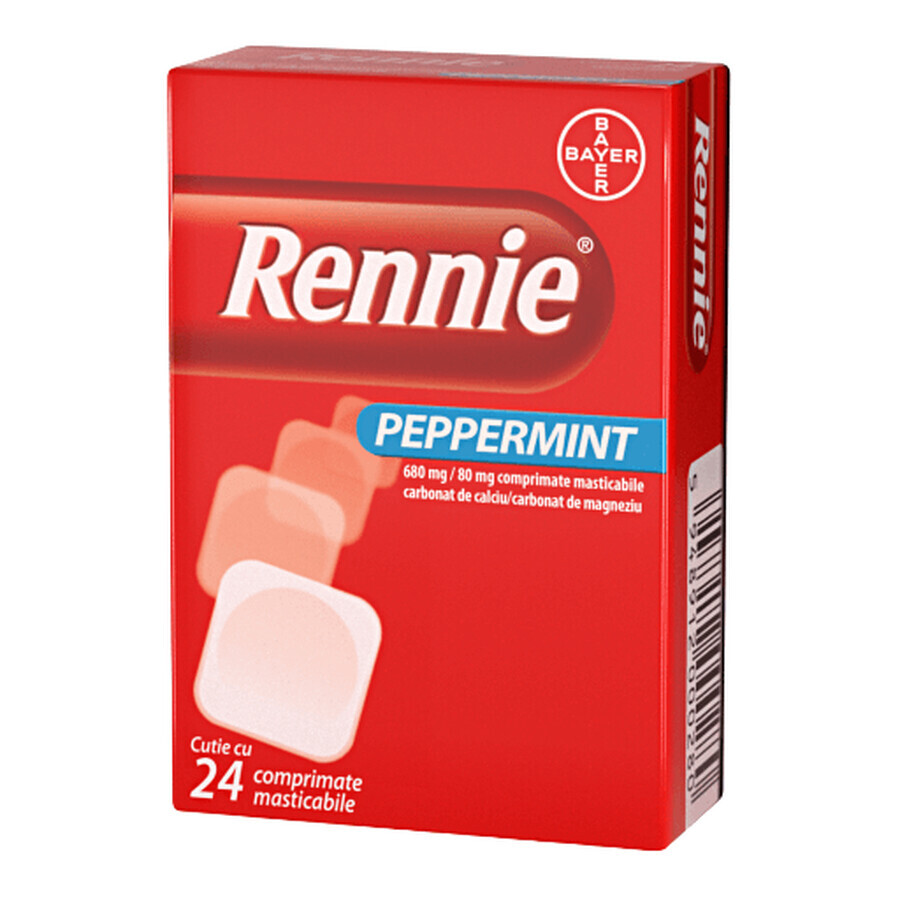 Rennie Pfefferminz, 24 Kautabletten, Bayer Bewertungen