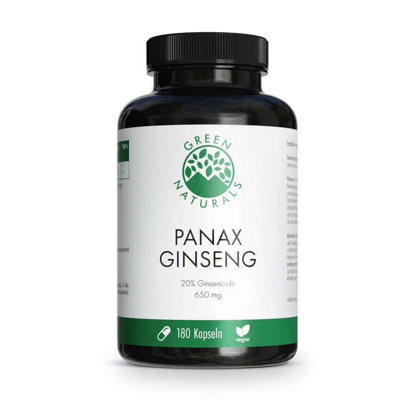 Green Naturals Panax Ginseng Hochdos.vegan Kapseln 180 St