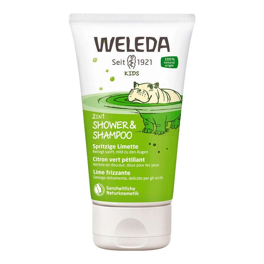 Weleda Kids 2in1 Shower & Shampoo Sparkling Lime 150 ml: ceny i cechy