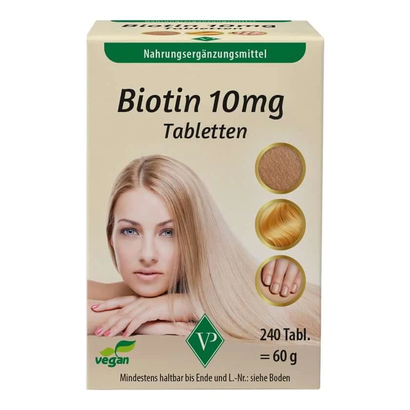 BIOTIN 10 mg hochdosiert vegan Tabletten 240 St