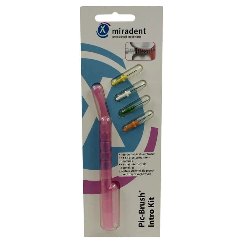 Miradent Interdentalbürsten Pic-Brush Intro Kit transparent pink 1 St