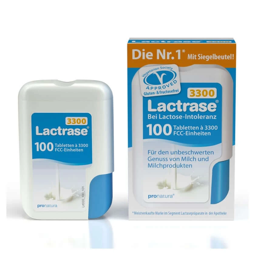 Lactrase 3.300 FCC Laktase Tabletten im Klickspender 100 St