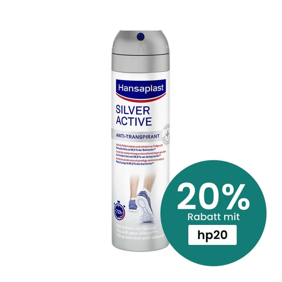 Hansaplast Silver Active Déodorant pour les pieds 150 ml