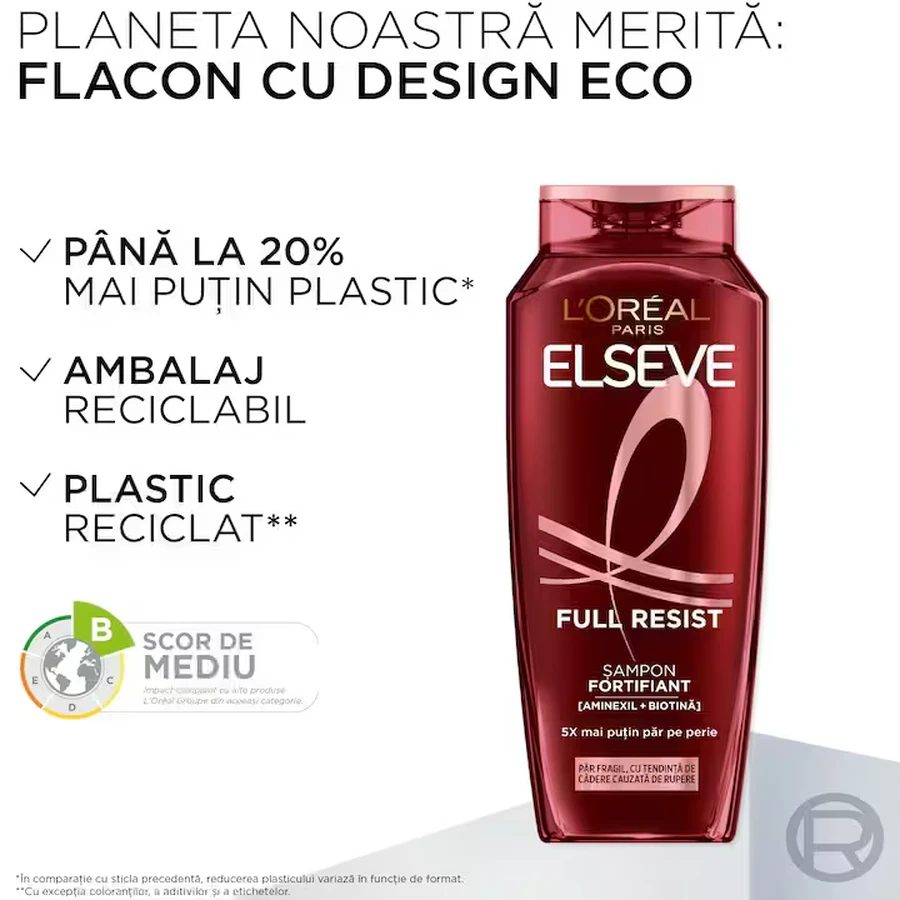 Kräftigendes Shampoo für brüchiges, zu Ausfällen neigendes Haar Full Resist, 400 ml, Elseve