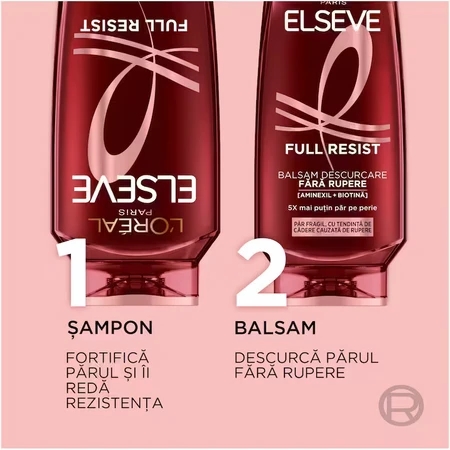 Kräftigendes Shampoo für brüchiges, zu Ausfällen neigendes Haar Full Resist, 400 ml, Elseve
