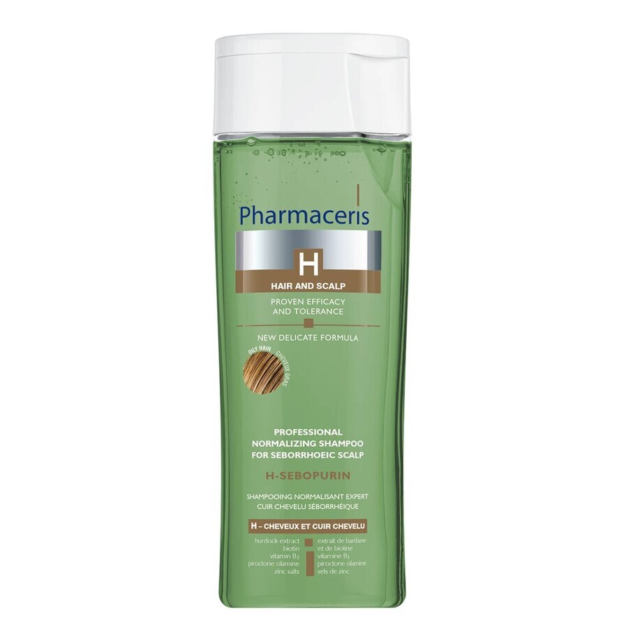 Sampon H-Sebopurin normalizant pentru par gras si scalp seboreic, 250 ml, Pharmaceris