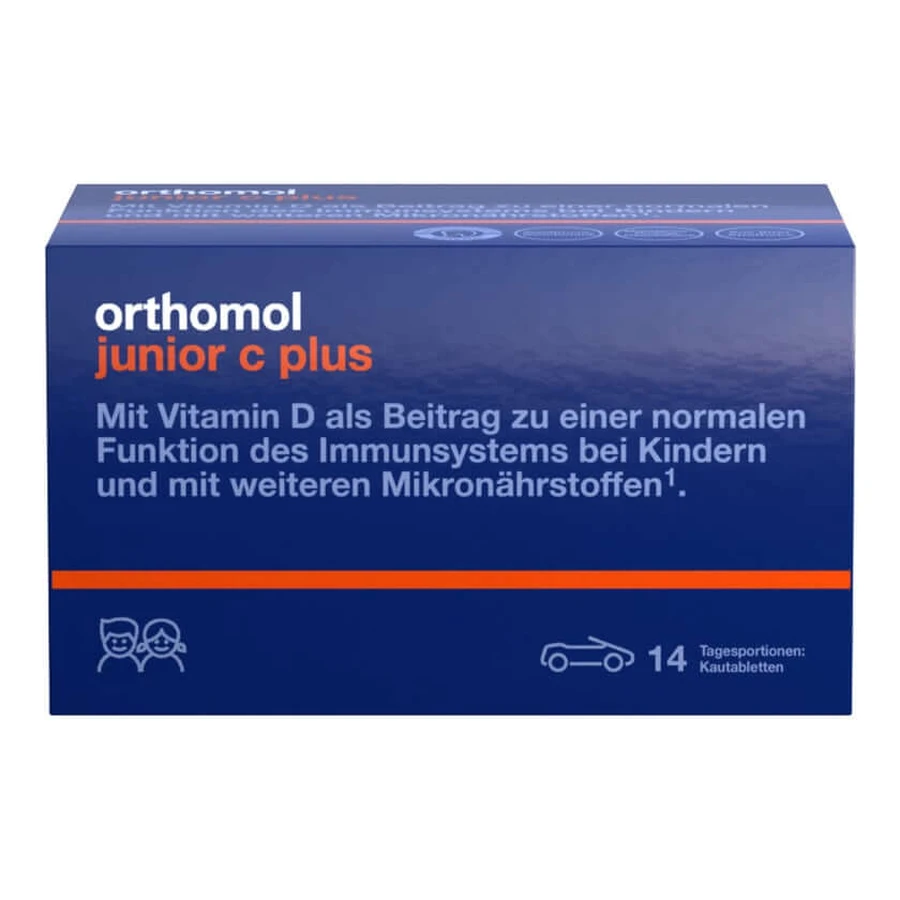 Orthomol junior C plus compresse masticabili mandarino-arancia/frutto di bosco 14 pz.