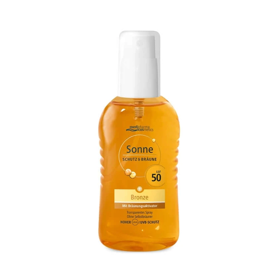 Spray cu pompă pentru protecție solară și bronz SPF 50 200 ml