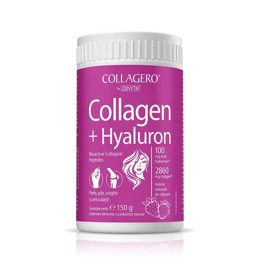 Kollagen + Hyaluron mit Erdbeergeschmack, 150g, Zenyth