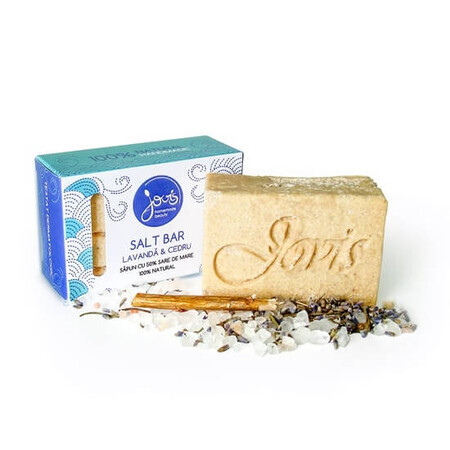 Sapun natural cu sare de mare, lavanda si cedru Salt Bar, 120g, Jovis