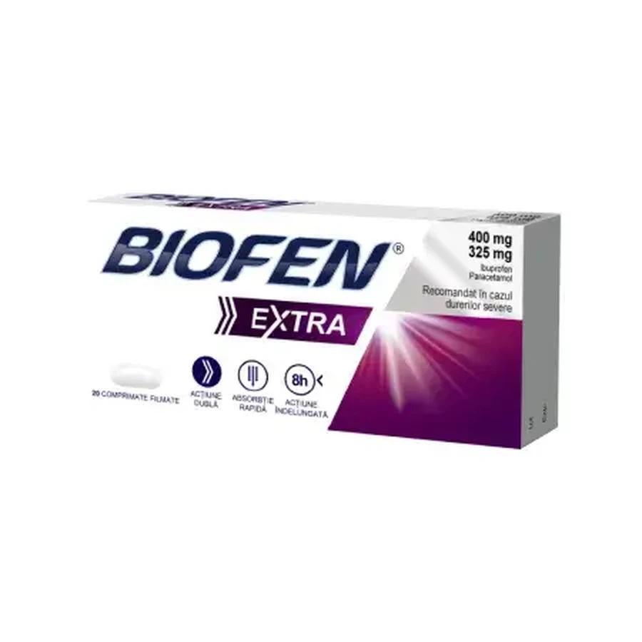Biofen Extra, 400 mg/325mg, 20 Filmtabletten, Biofarm