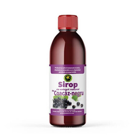 Sirop de coacaz negru cu zahar, 500 ml, Hypericum