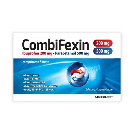 Combifexin 200 mg/ 500 mg, 10 comprimate filmate, Sandoz