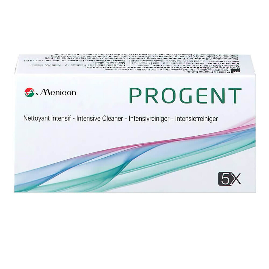 Solution désinfectante Progent, 5+5 doses, Menicon