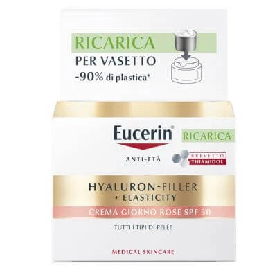 Eucerin hyaluron-filler + elastizität tagescreme rose' spf30 nachfüllpackung 50 ml