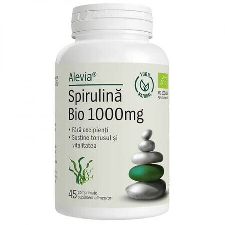 Spirulina Bio 1000mg, 45 comprimate, Alevia