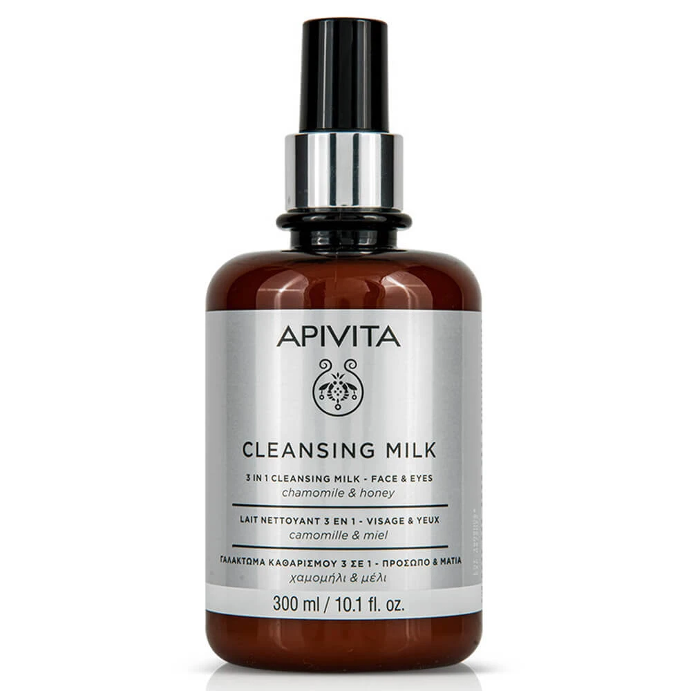 Apivita Reinigungsmilch 3 in 1 für Gesicht & Augen mit Kamille & Melisse 300ml