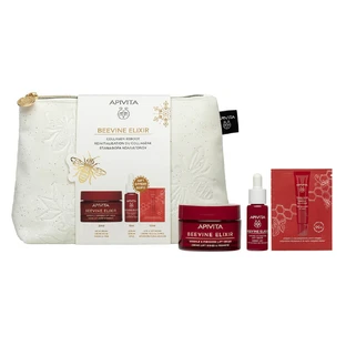 Apivita Promo Pack Beevine Elixir Crema Antiarrugas Reafirmante y Lifting Textura Rica 50ml con Serum GRATIS 10ml y Crema de Ojos y Labios 1,5ml