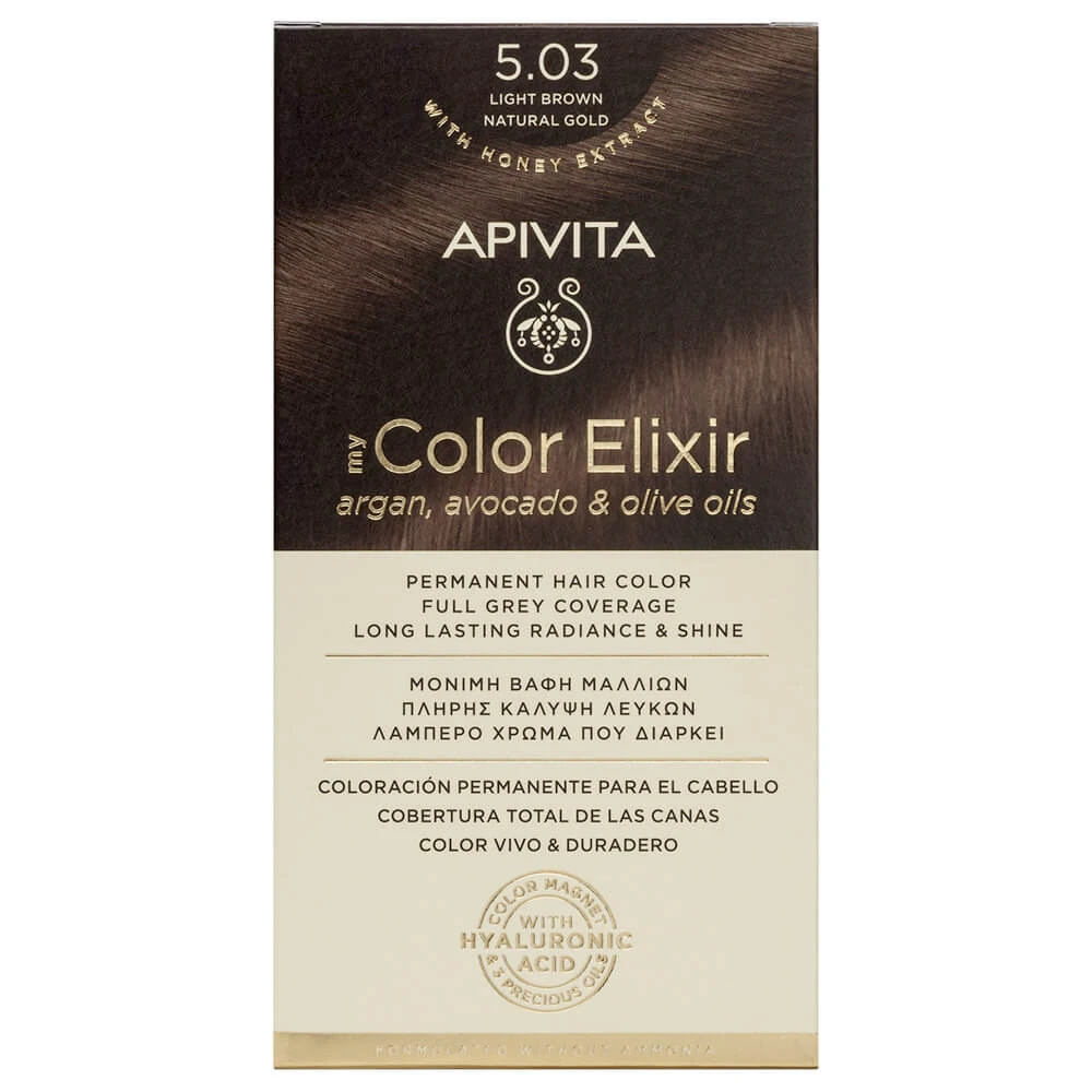 Apivita My Color Elixir Dauerhafte Haarfarbe N5,03 Kastanie heller natürlicher Honig