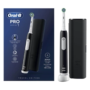 Oral B PRO 1 negru cu cutie de călătorie